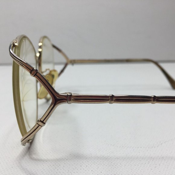 Vintage Womens Wilshire 140 Bifocal Reading Glasses Metal Gold Yellow 56 18 - Picture 6 of 9